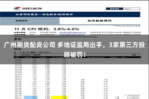 广州期货配资公司 多地证监局出手，3家第三方投顾被罚！