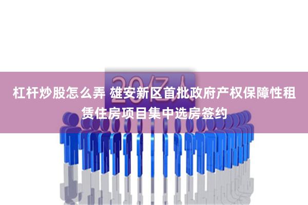 杠杆炒股怎么弄 雄安新区首批政府产权保障性租赁住房项目集中选房签约