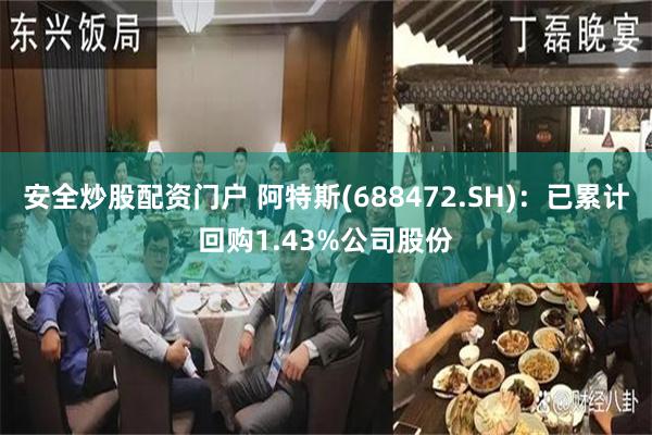 安全炒股配资门户 阿特斯(688472.SH)：已累计回购1.43%公司股份